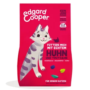 Sparpaket 2 x 2 kg Edgard & Cooper Senior Huhn und Truthahn Katzen Trockenfutter Zertifiziert